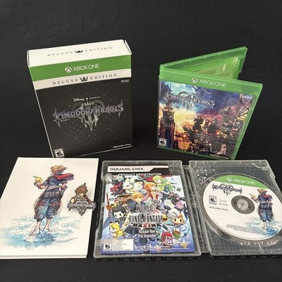 Kingdom Hearts 3 Deluxe Edition (Xbox One, 2019) Complete w/ Pin & Art Book 