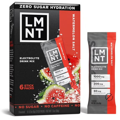 LMNT Zero Sugar Electrolyte Drink Mix - Watermelon - 6ct New