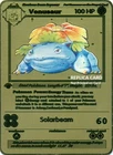 New ListingPokemon - Venusaur 1st ed stamp - GOLD METAL tcg CARD Collectable Fan Art