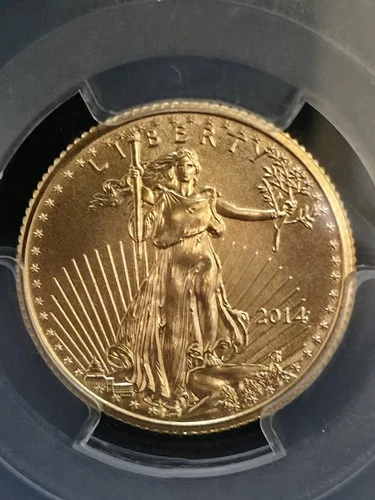2014 W $10 AMERICAN EAGLE PCGS MS70 1/4 OZ GOLD UNCIRCULATED UNITED STATES COIN