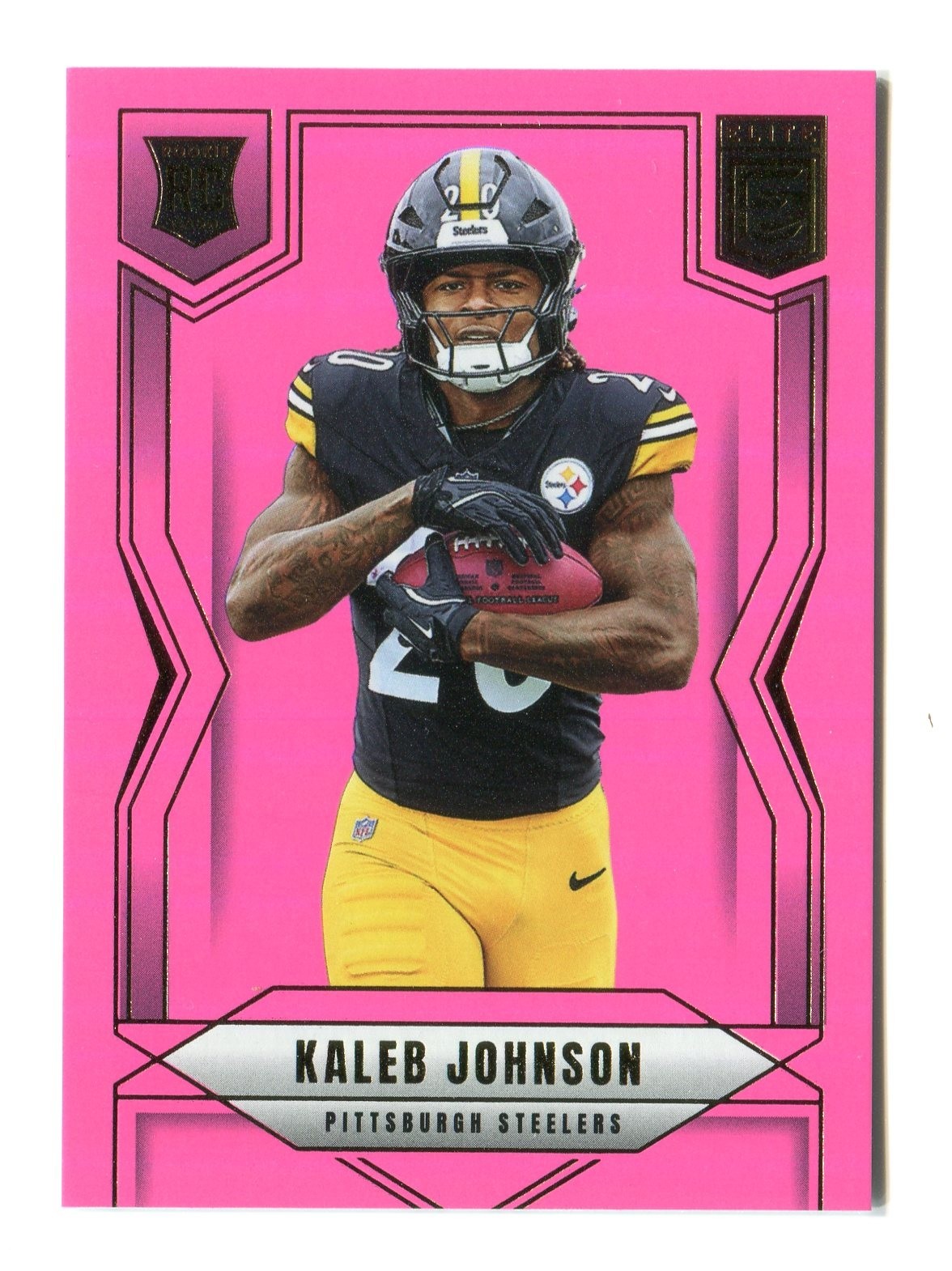 2025 Panini Donruss Elite Pink - Kaleb Johnson #127 Pittsburgh Steelers RC