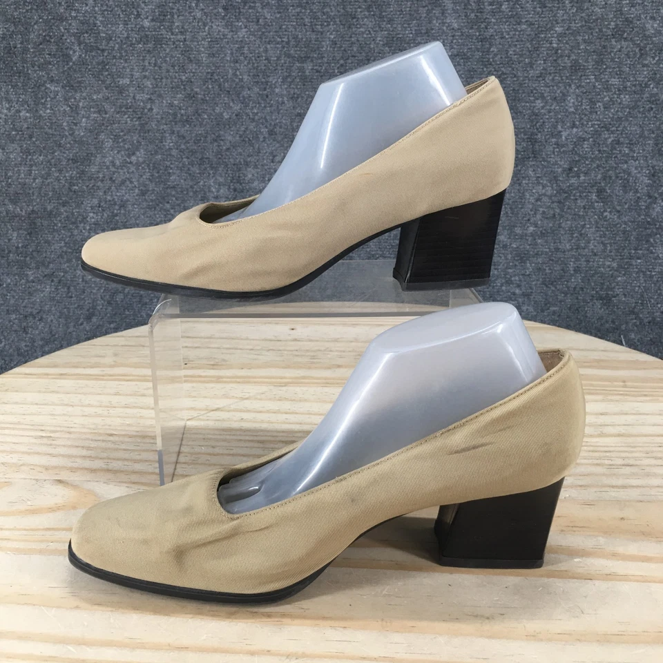 Zapatos de salón Villager A Liz Claiborne Company para mujer 7 M Stephanie beige tacones Foto 2 de 4