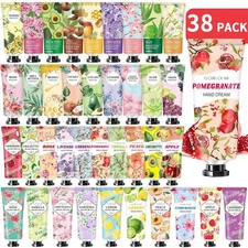 38 Pack Bulk Hand Cream Gifts for Mom, Holidays, Travel Hand Lotion for Cracked