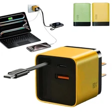 3 In 1 GaN Charger Scalable 80w Max Fast Charger Module With Type C & USB Ports⚡