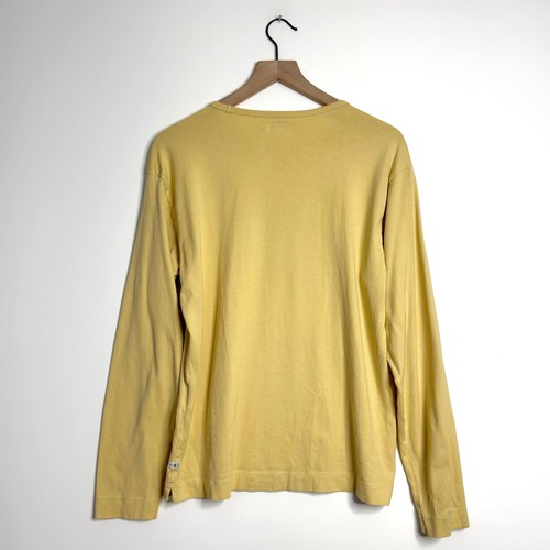 KNICKERBOCKER New York City Mens Long Sleeve T-Shirt Butter Yellow size Medium - Picture 5 of 7
