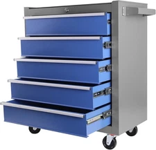 Knocbel Tool Chest,5-Drawer Rolling Tool Storage Cabinet w/Wheels,Metal Tool Car