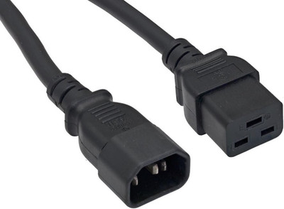 AC Power Cord Extension, IEC320 C14 to IEC320 C19, 6', 14AWG, 15A, 250V(ZWACDFAN