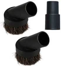 GIBTOOL 25MM Horse Hair Round Dust Brush 1.25 Cleaner Vacuum Attachment Brush