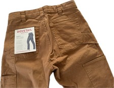 Dovetail Workwear Maven X Slim Women  s Brown Double Knee Work Pants Size 4x32