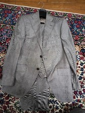 Loro Piana Three Piece Suit Untested Gray Check Pattern Size M