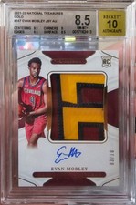 2021-22 National Treasures Evan Mobley Rookie (RC) #147 Gold Jersey Auto /10