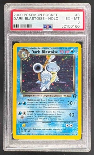 52150160 Dark Blastoise 2000 Pokemon Team Rocket #3 Holo PSA 6