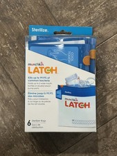 NEW Munchkin Latch 6 Sterilizer Bags Kills Up To 99.9 Common Bacteria
