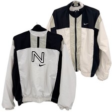Nike Vintage 90s Y2K Windbreaker Track Jacket Colorblock Logo Swish Large RARE