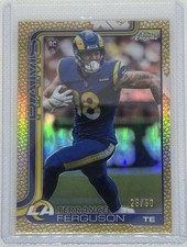 2025 Topps Chrome Terrance Ferguson Gold Football Border RC 25/50 SP #335 Rams