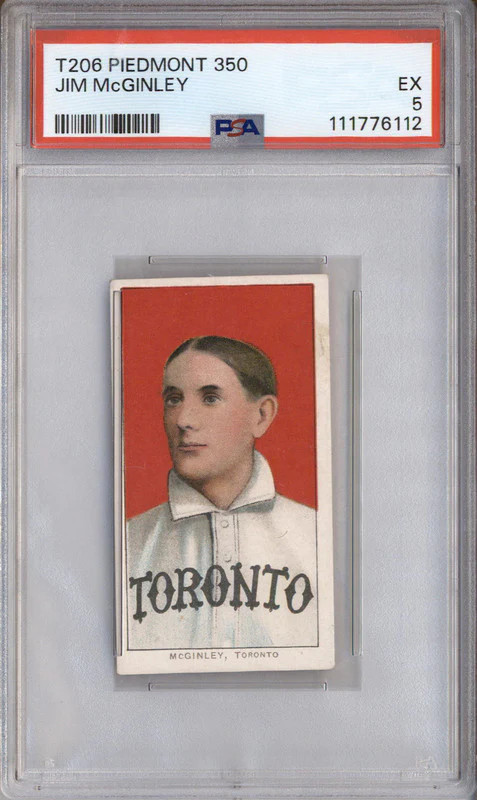 T206 Piedmont 350 Jim Mcginley PSA 5