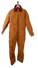 Zero-Zone By Walls Premium Brown Insulated Coveralls Corduroy Collar Red Lining