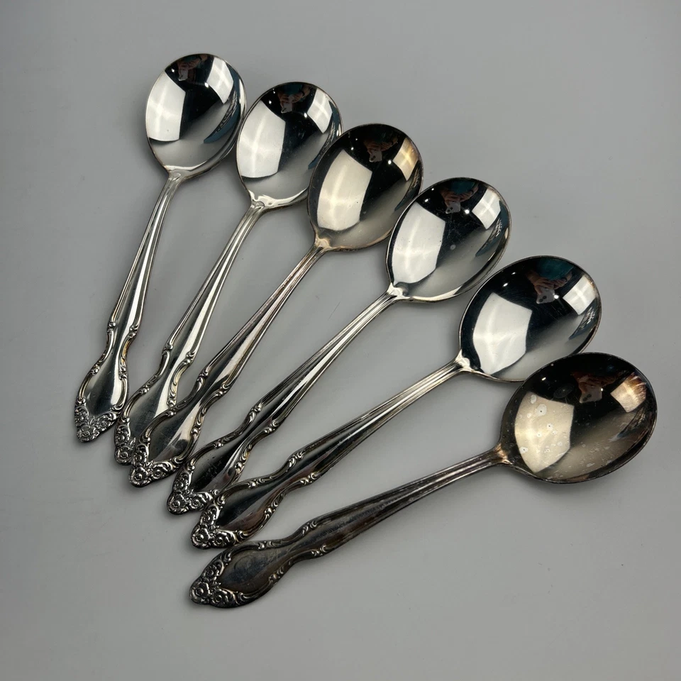 Juego de cubiertos WM Rogers 61 piezas enchapado en plata Woodland Rose cocina MCM vintage Foto 3 de 4