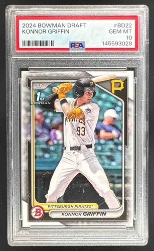 145593028 Konnor Griffin 2024 Bowman Draft #BD-22 Rookie 1st RC PSA 10