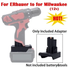 Battery Adapter For ERbauer EXT 18V Battery to For Milwaukee 12V Cordless Tools