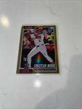 CHRISTIAN MOORE 2026 Topps Series 1 Gold Holo Foil RC #/50 - ANGELS