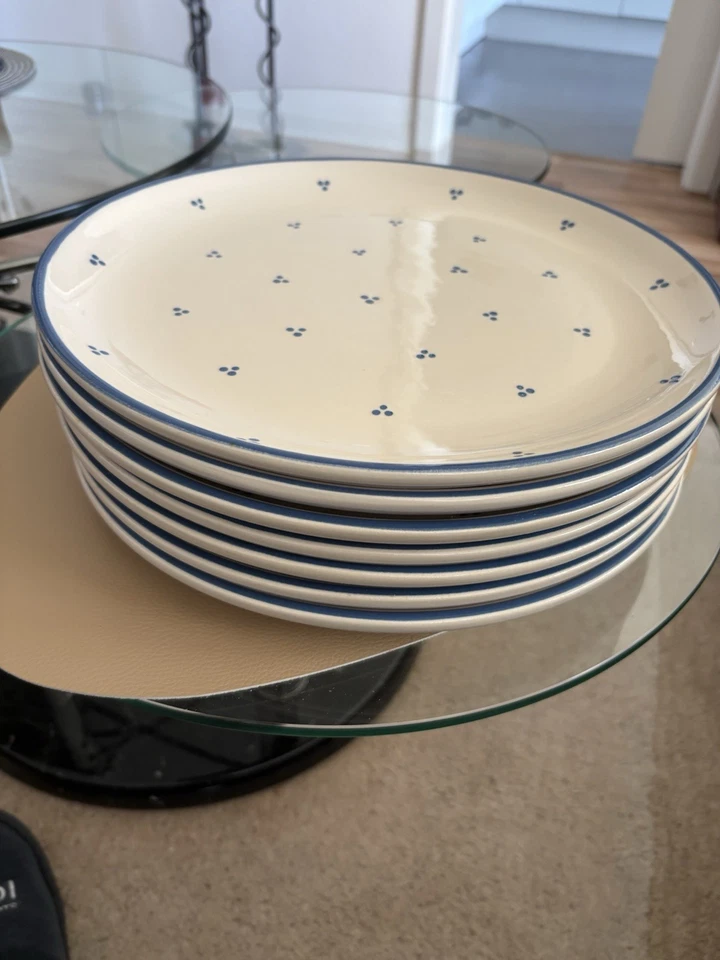 6 + 1 Speiseteller Essteller Porzellan 30 Cm Rheinsberger Porzellan Germany - Bild 4 von 4