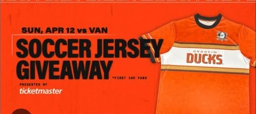 New Anaheim Ducks soccer jersey.