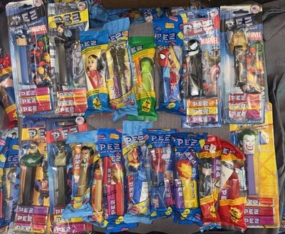 PEZ Superhero LOT of 19! Marvel, DC, Justice League   No Duplicates!