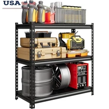 Heavy Duty 2-in-1 Garage Shelving Unit Adjustable Storage Rack 770 lbs Capacity