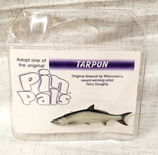 PIN PALS Vintage Original Artwork By Terry Doughty Animal Pin TARPON Fish New
