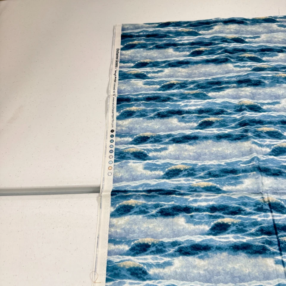 SSI enchantment oceans fabric blue ocean quilting cotton 43x76 2 yards - Image 2 of 4