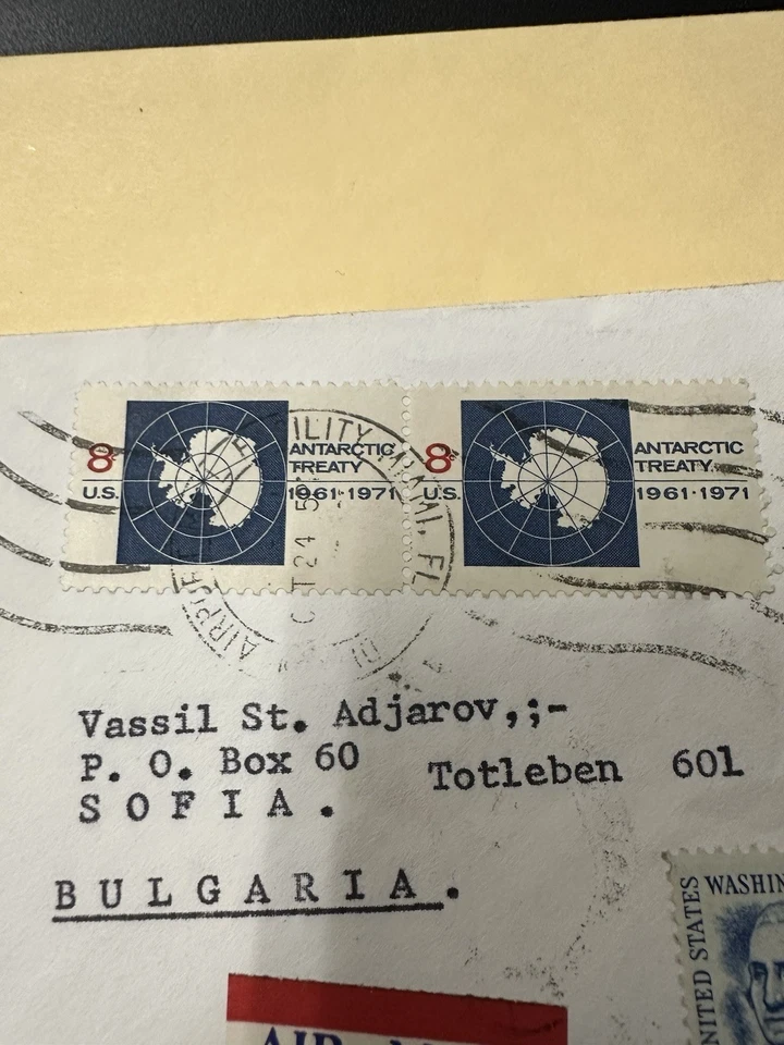 Antarctic Treaty Cover, First Day Issue,1971, Blue George Washington 5c Stamp - Image 4 of 4