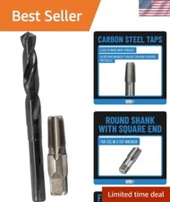 3/8" Carbon Steel NPT Pipe Tap & 37/64" HSS Drill Bit Set for Precision Cutting