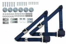 1964-75 Buick Dark Blue Shoulder Belt Kit Aviation Buckles & Hardware