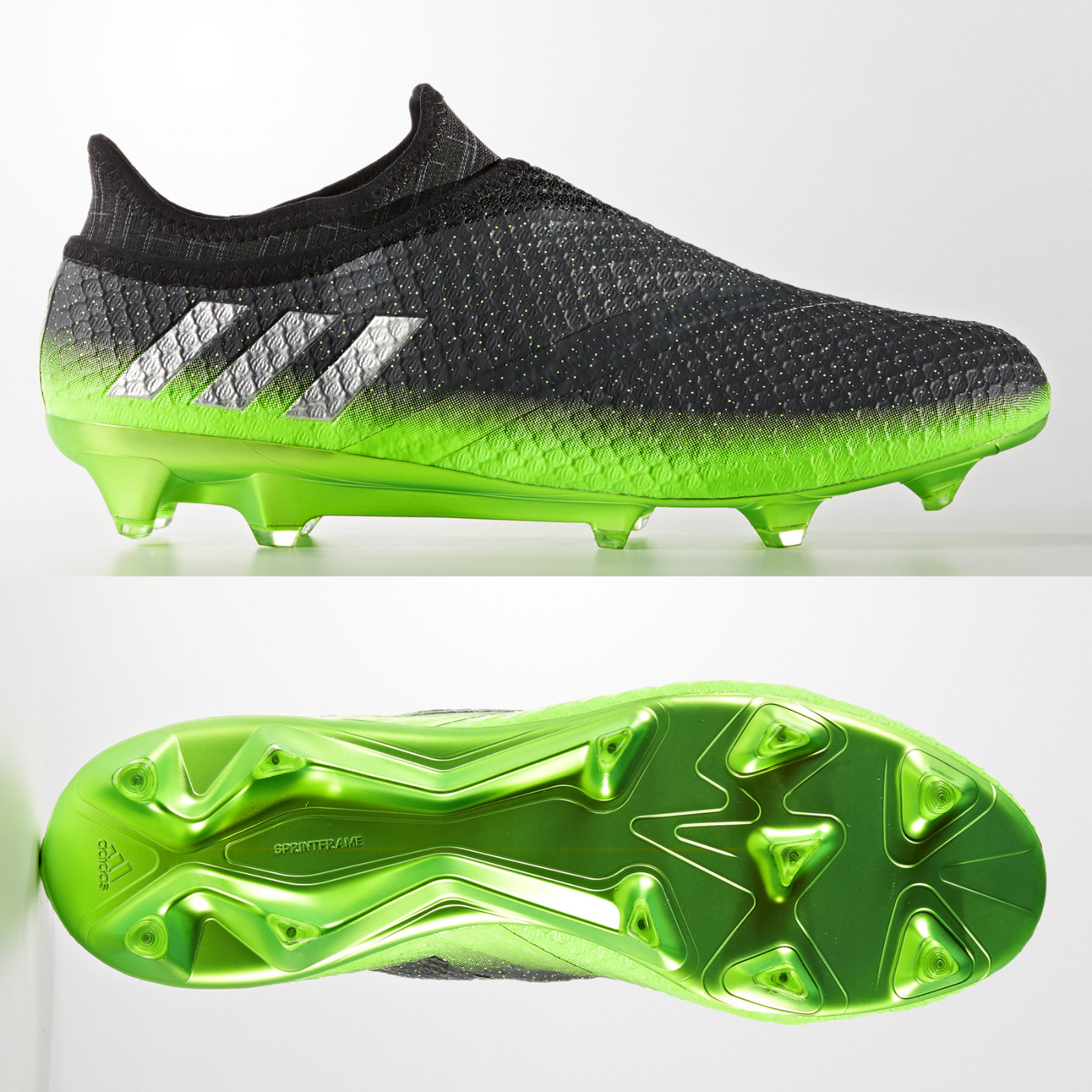 adidas Messi 16+ Pureagility FG Mens Football Boots Grey Green