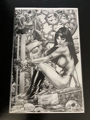 VAMPIRELLA 1 VIRGIN SKETCH B&W JAY ANACLETO Variant NM  