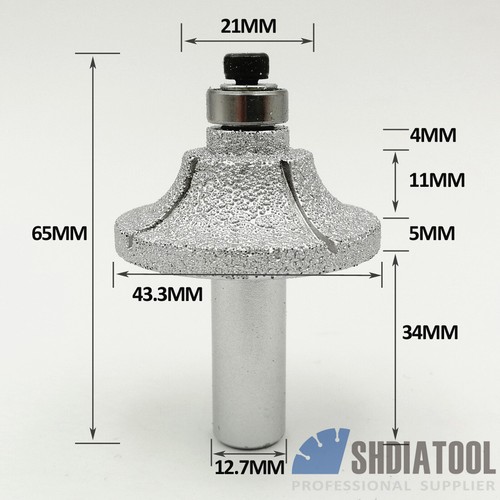 1pc Vacuum Brazed Diamond Router Bits With 1/2" Shank For Stone Marble Cutter a - Picture 44 of 44