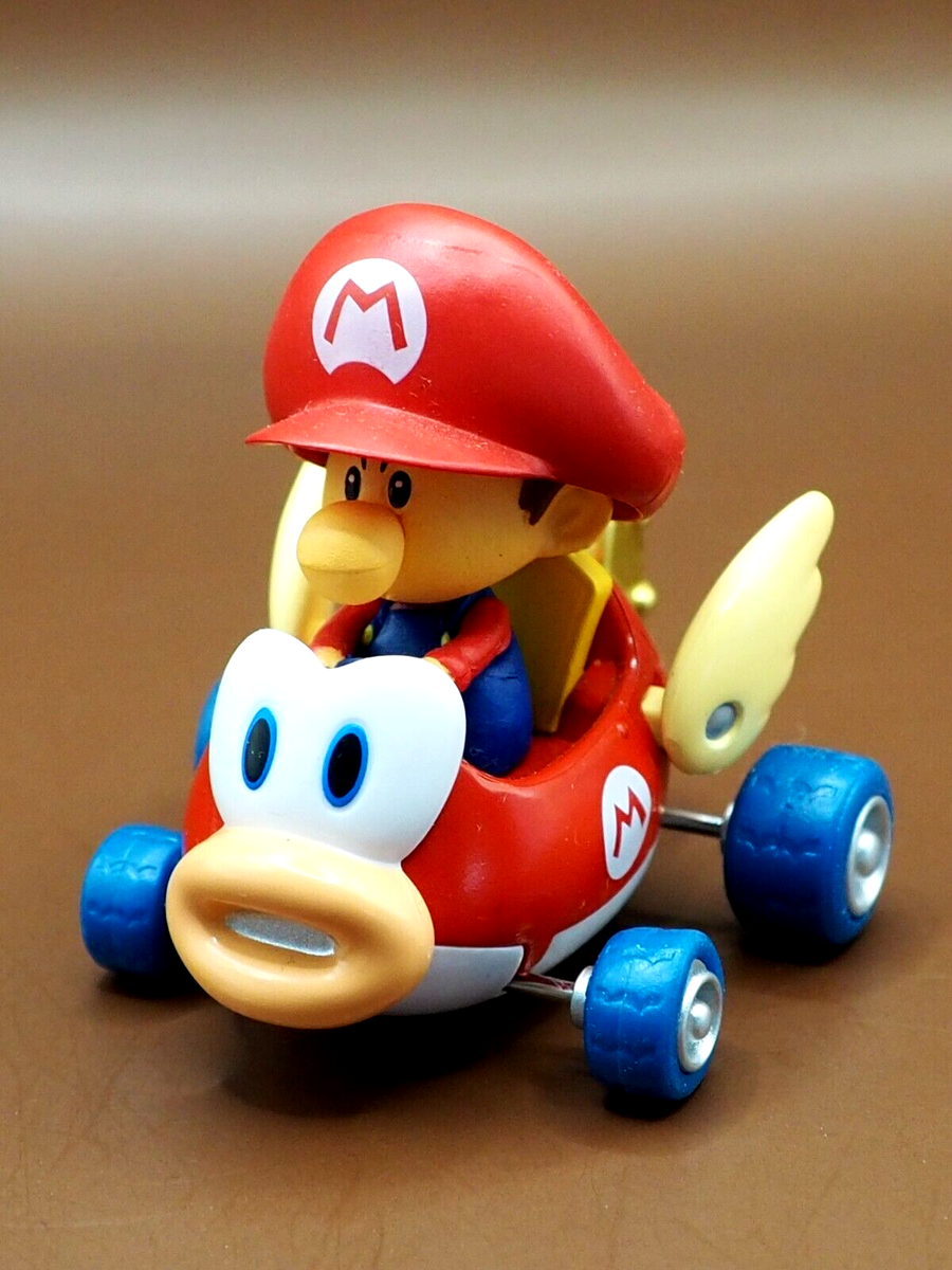 Baby Mario Mario Bros Mario Kart Pull Back Car Toy Mini Figure