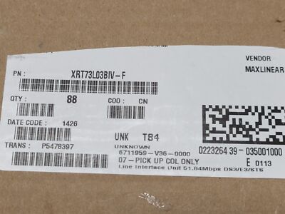 (1 PC) XRT73L03BIV-F MaxLinear IC TELECOM INTERFACE 120LQFP ROHS