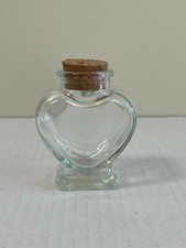 Heart Glass Jar Favor Canister Treats Storage Bottle Container Valentine Gift