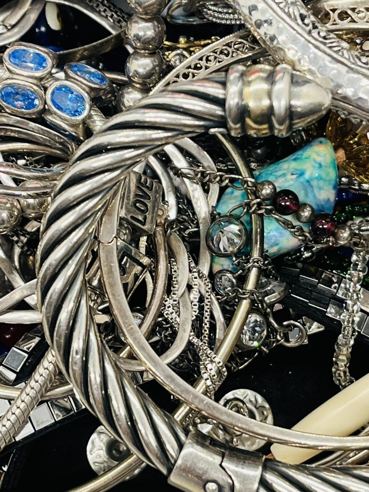 Vintage to Now unsearched, untested jewelry lot, Small flat rate box