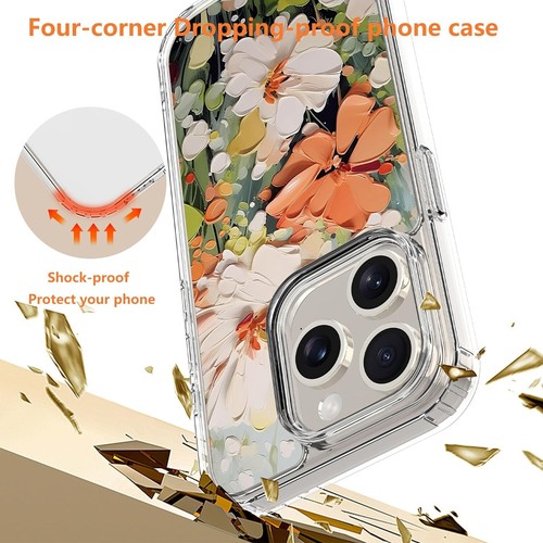 Magnetic case for iPhone 15 Pro Max with Floral Pattern Design for Women Girls - Picture 5 of 6