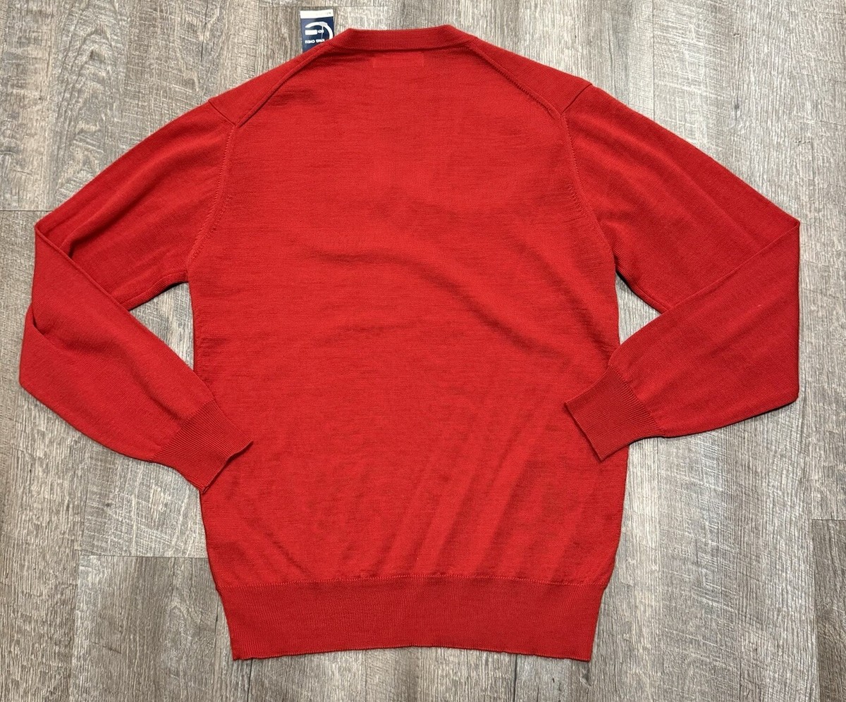 Vintage Augusta National Masters Wool Sweater Men's Large Red Knit