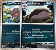 Paldean Wooper 126/197, Paldean Clodsire 128/197 - Obsidian Flames - Read Desc.