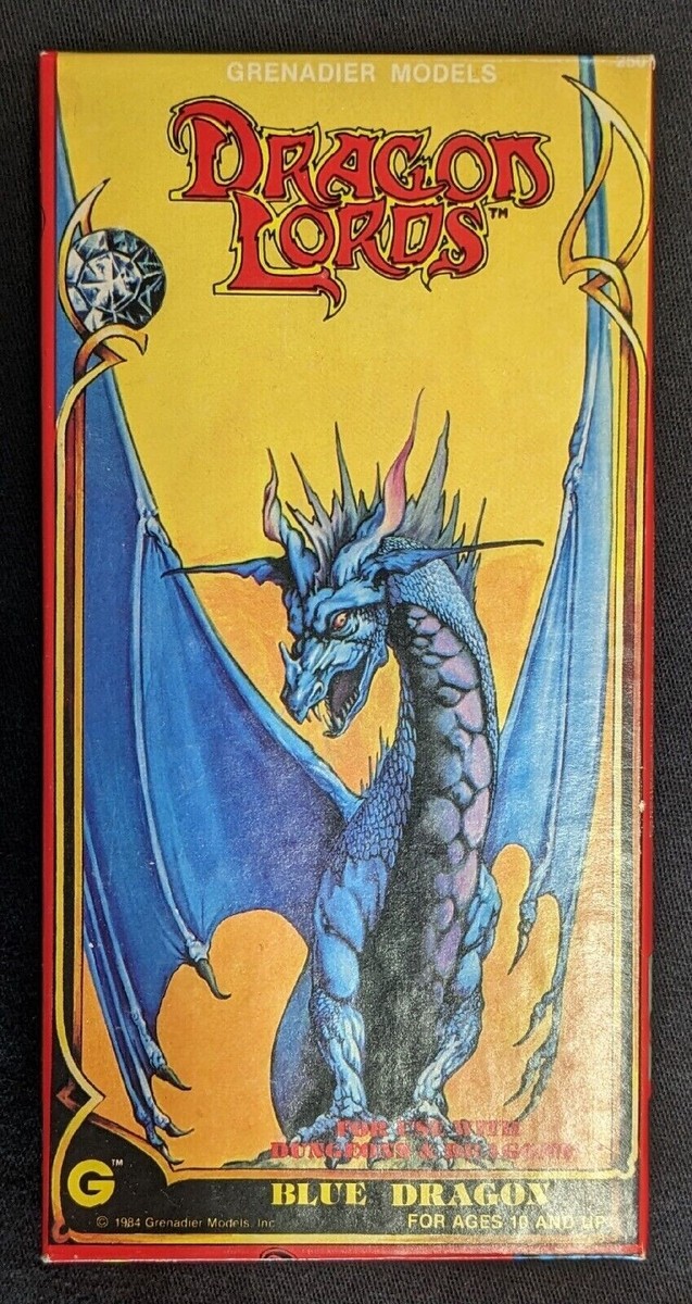 1984 Grenadier Models Dragon Lords 2507 Blue Dragon Metal Figure