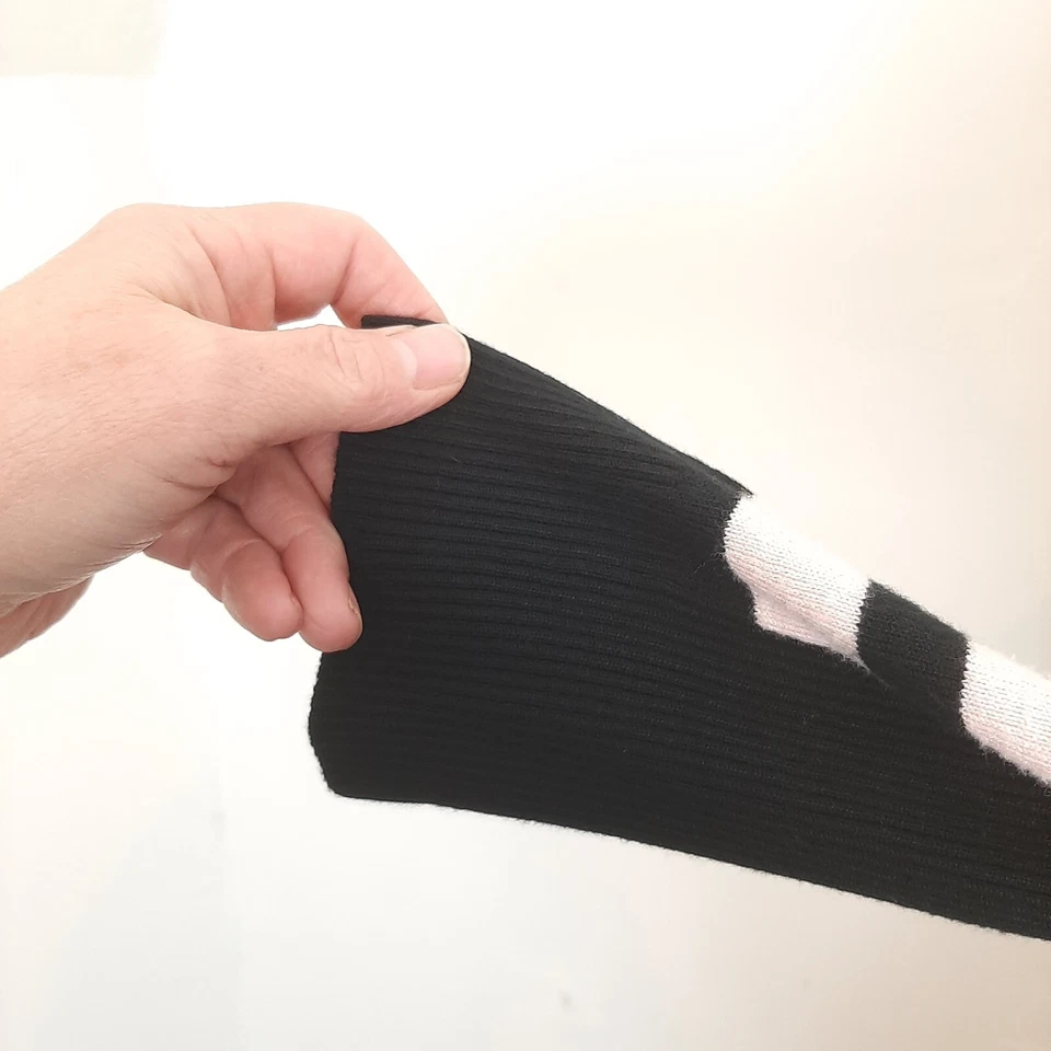 Suéter A. Byer Vintage Y2K Junior Talla Grande Negro Rosa Rayas Capricho Foto 2 de 4