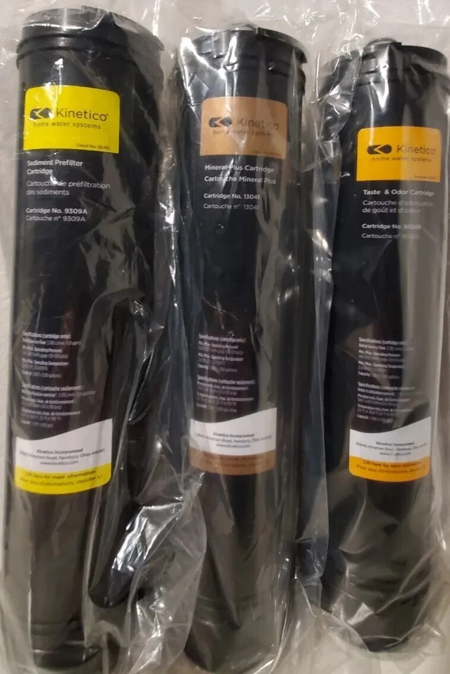 KINETICO K5 3 FILTER CARTRIDGE BUNDLE 9309A 13041 9306B SEDIMENT, MINERAL, TASTE