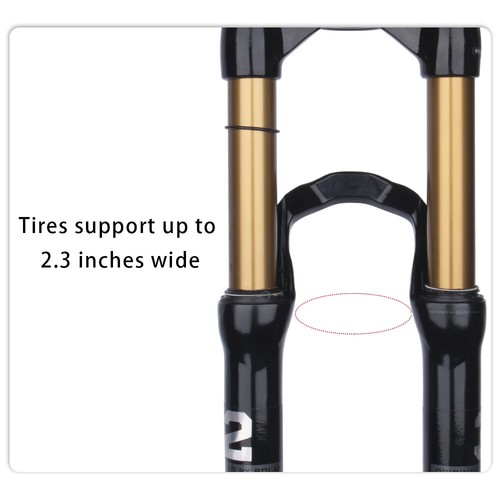 XC Mountain Bike Suspension Air Fork 24in Remote Lockout Manual Control Straight - Picture 11 of 24