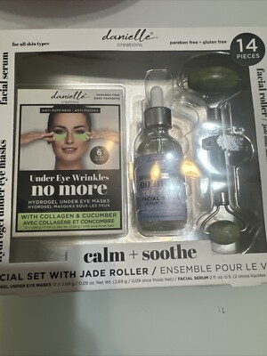Danielle Under Eye Wrinkles No More Hydrogel Under Eye Mask Serum Jade Roller S3