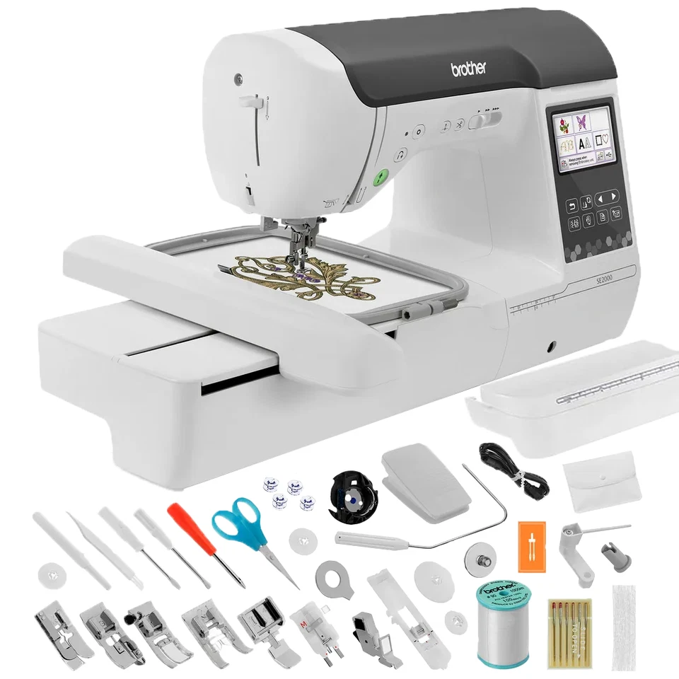 Brother SE2000 5x7 Sewing Embroidery Machine Starter Bundle - Image 3 of 4